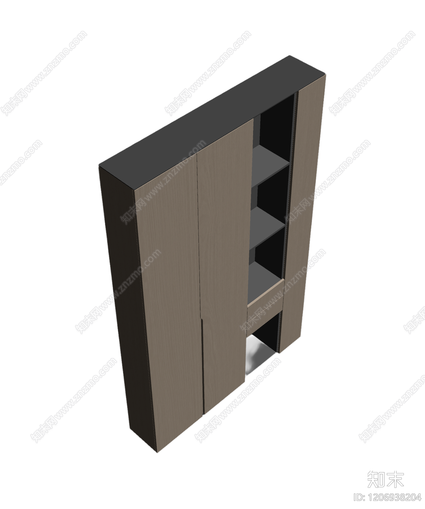 木质柜体组合模型3D模型下载【ID:1206938204】