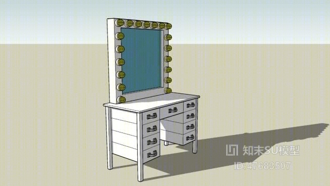 梳妆台SU模型下载【ID:47683507】