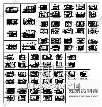 图块/节点43个主人房及卧室立面装修方案图集施工图下载【ID:832287714】