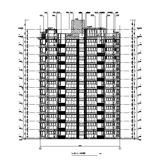 [海南]高层全专业审图后住宅建筑施工图（含全专业及车...cad施工图下载【ID:149776113】