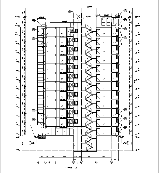 [海南]高层全专业审图后住宅建筑施工图（含全专业及车...cad施工图下载【ID:149776113】