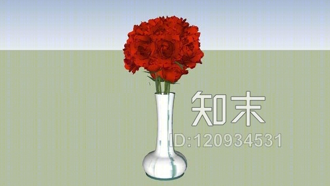 一串玫瑰SU模型下载【ID:120934531】