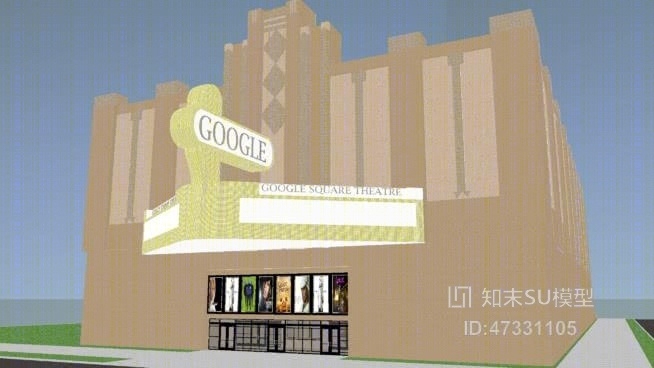 谷歌广场剧院-全套家具SU模型下载【ID:47331105】