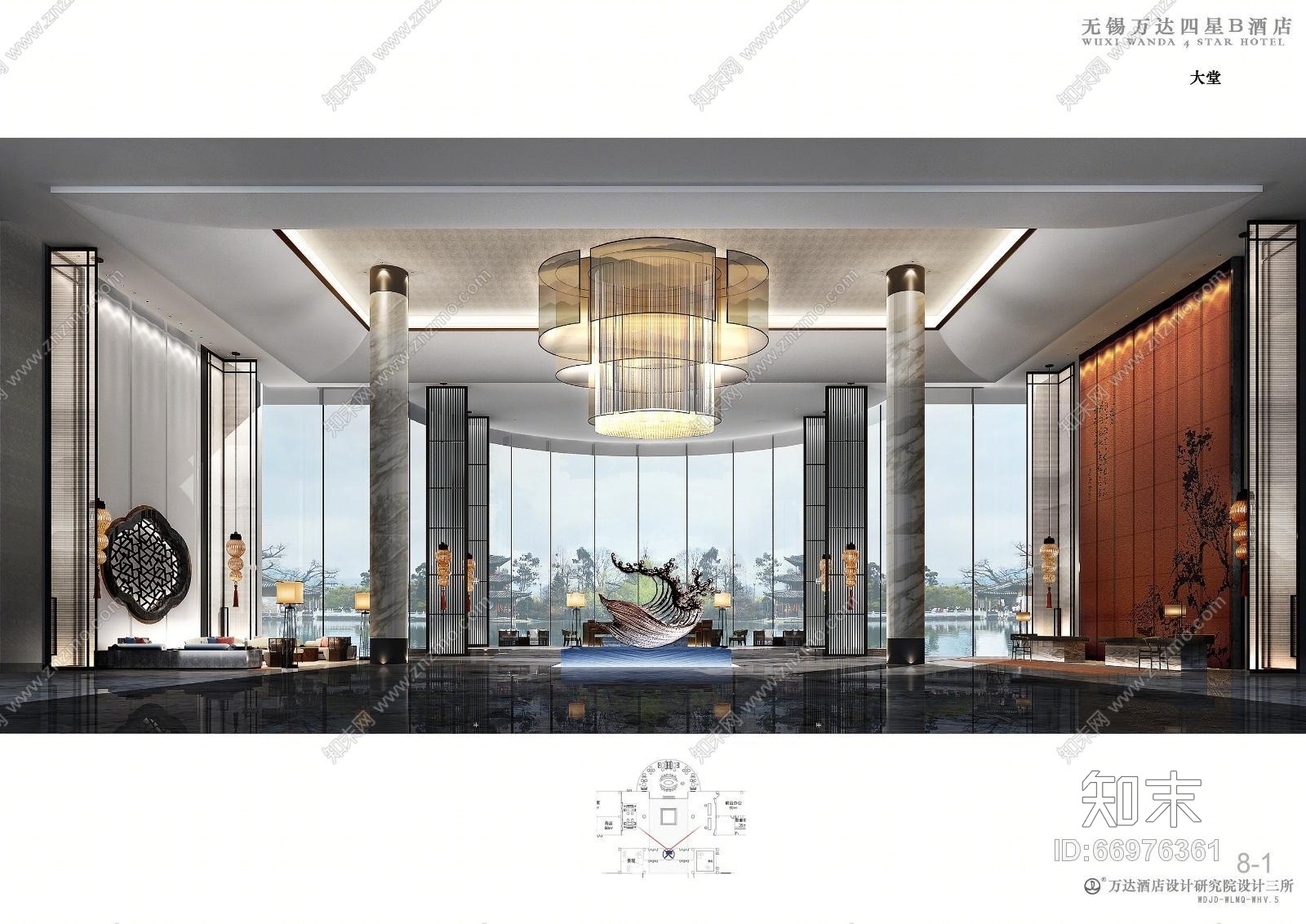 无锡万达城酒店群诺富特酒店外观+内装+建施图cad施工图下载【ID:66976361】