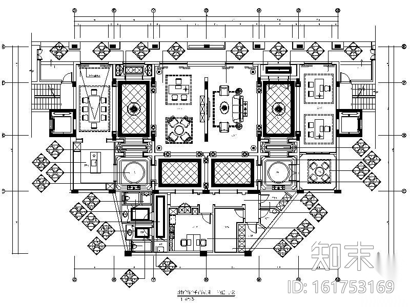 某售楼处装修施工图cad施工图下载【ID:161753169】