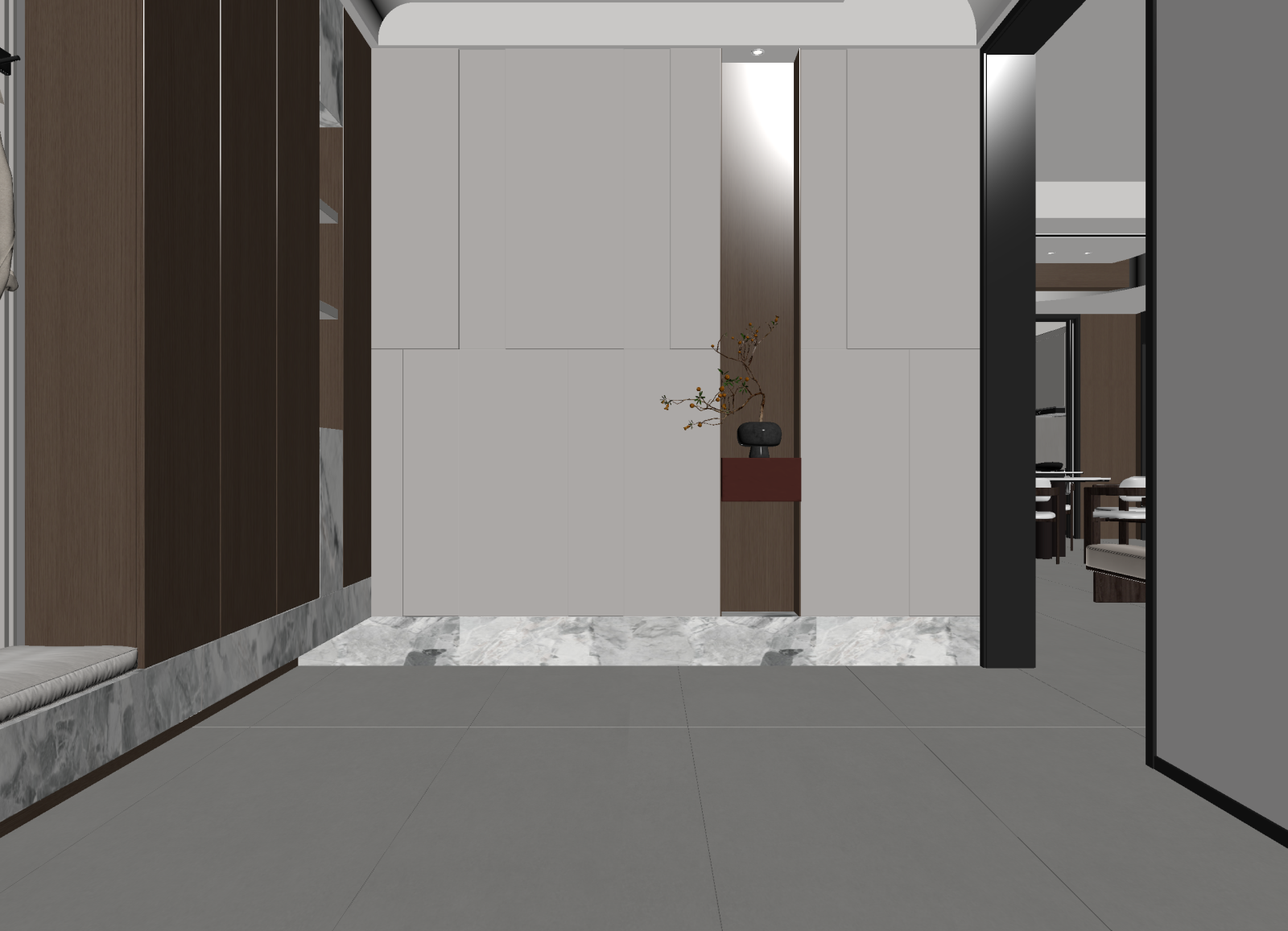 新中式玄关3D模型下载【ID:1214806525】