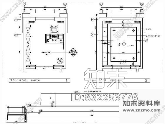 图块/节点书房装修详图cad施工图下载【ID:832253776】