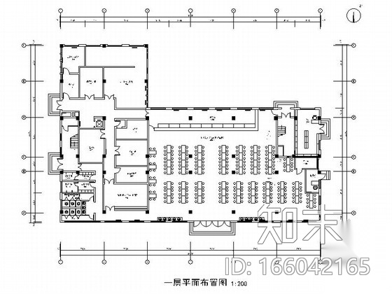 [山东]现代风格六层宿舍楼室内装修施工图cad施工图下载【ID:166042165】