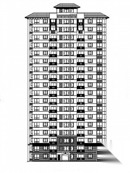 [重庆]高层框架剪力墙结构住宅建筑施工图（含屋面塔楼）cad施工图下载【ID:167357109】