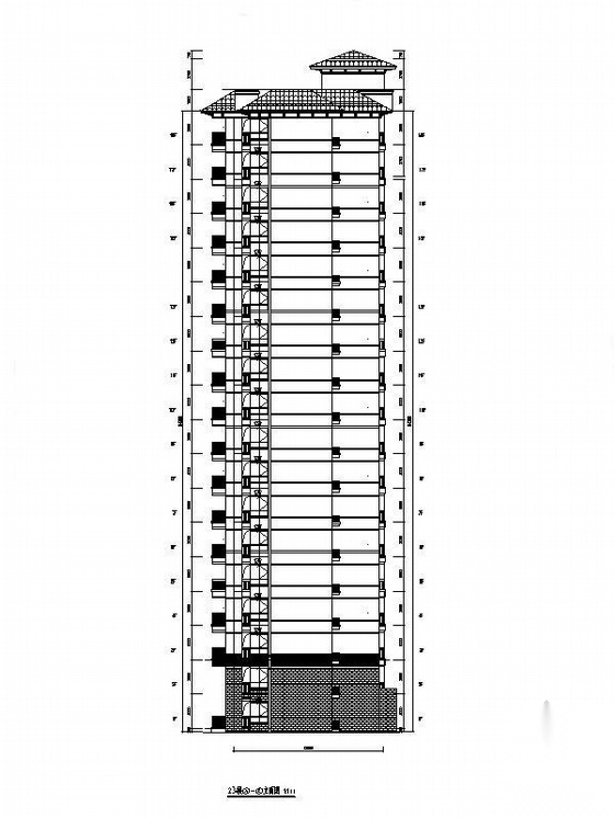 [重庆]高层框架剪力墙结构住宅建筑施工图（含屋面塔楼）cad施工图下载【ID:167357109】