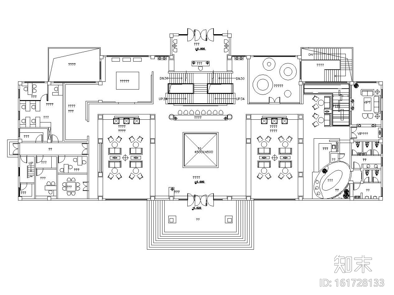 [惠州]现代简约风格大型售楼处装修施工图（附方案效果图...cad施工图下载【ID:161728133】