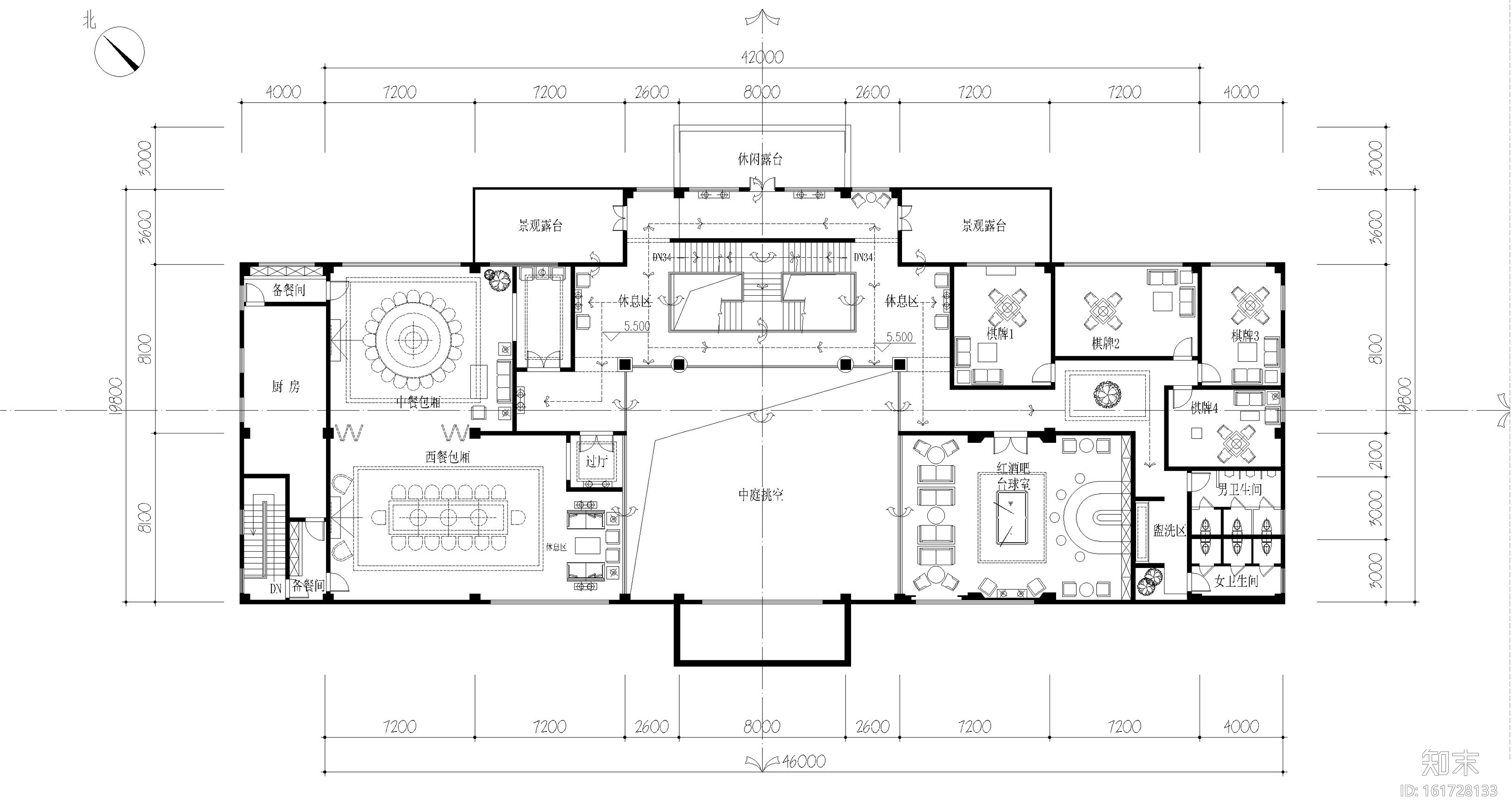 [惠州]现代简约风格大型售楼处装修施工图（附方案效果图...cad施工图下载【ID:161728133】