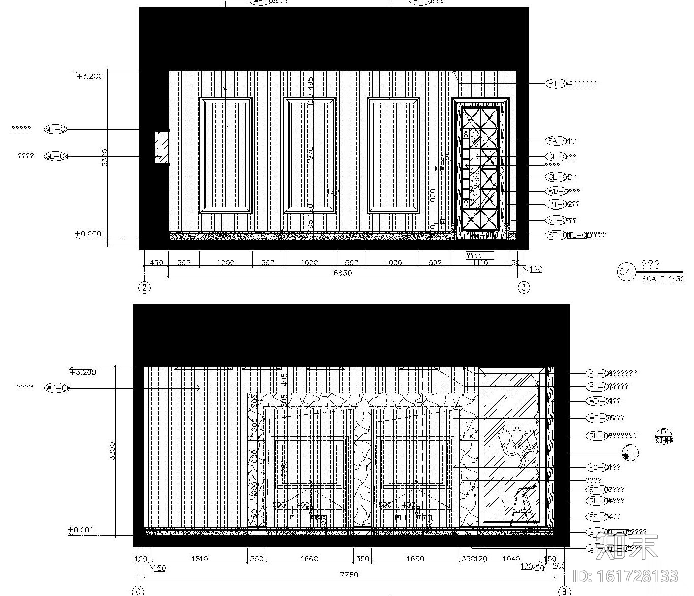 [惠州]现代简约风格大型售楼处装修施工图（附方案效果图...cad施工图下载【ID:161728133】