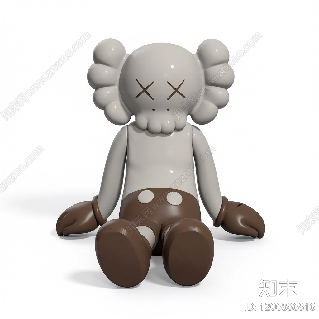 KAWS雕塑装饰品3D模型下载【ID:1206886816】