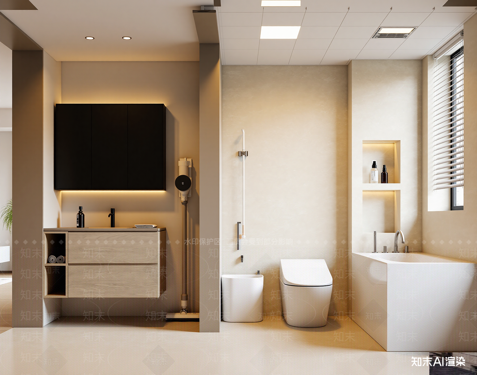 现代卫生间3D模型下载【ID:1214659232】