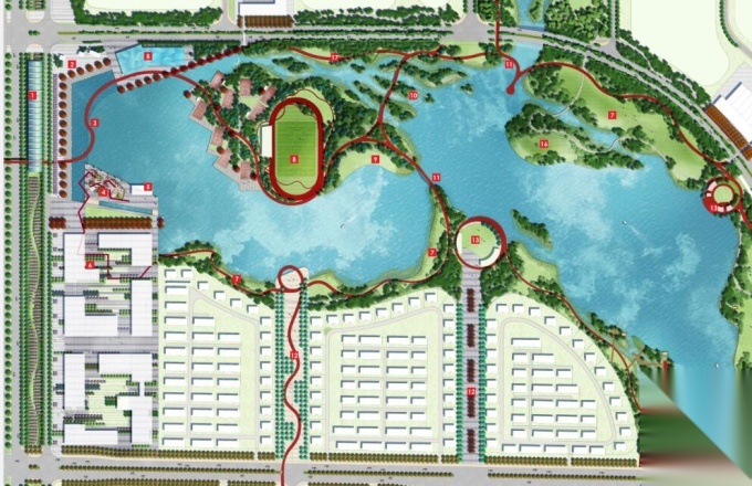 [江苏]某市经济技术开发区核心区景观规划设计方案cad施工图下载【ID:161037126】