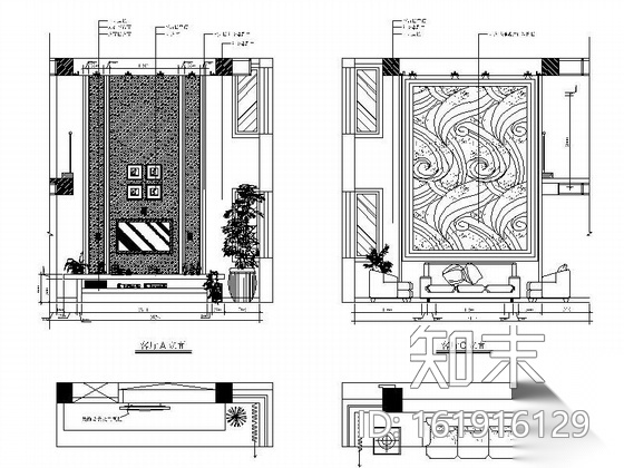 双层别墅空间精致装修图cad施工图下载【ID:161916129】