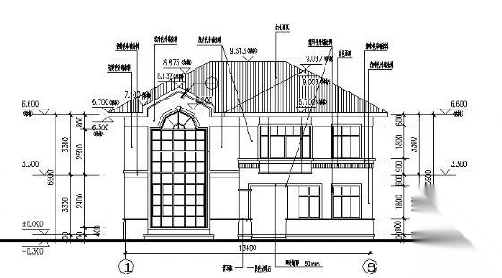 广东东莞某2-300b型别墅建筑结构施工图cad施工图下载【ID:149921108】