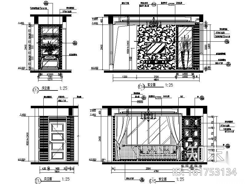 [福建]样板间别墅施工图cad施工图下载【ID:161753134】