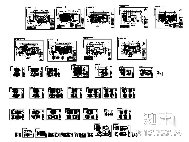 [福建]样板间别墅施工图cad施工图下载【ID:161753134】