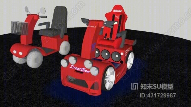 移动滑板车（完全砰然！）SU模型下载【ID:431729987】