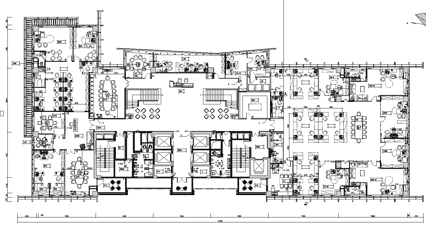 [广州]万骏总部办公楼工装设计施工图施工图下载【ID:161739185】