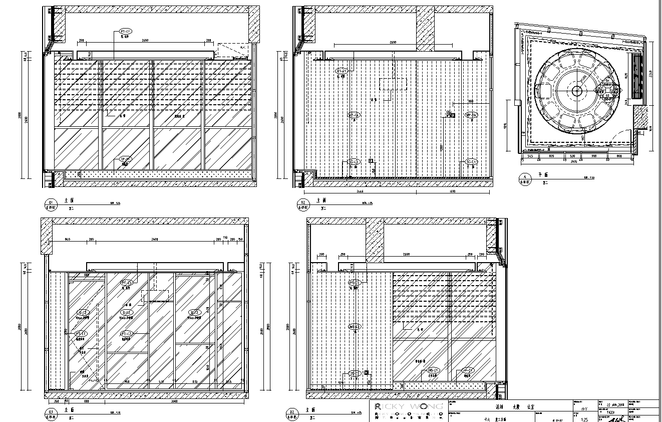 [广州]万骏总部办公楼工装设计施工图施工图下载【ID:161739185】