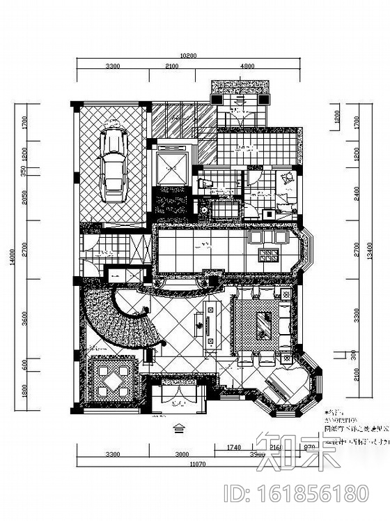 [浙江]四层现代中式风格别墅装修图cad施工图下载【ID:161856180】