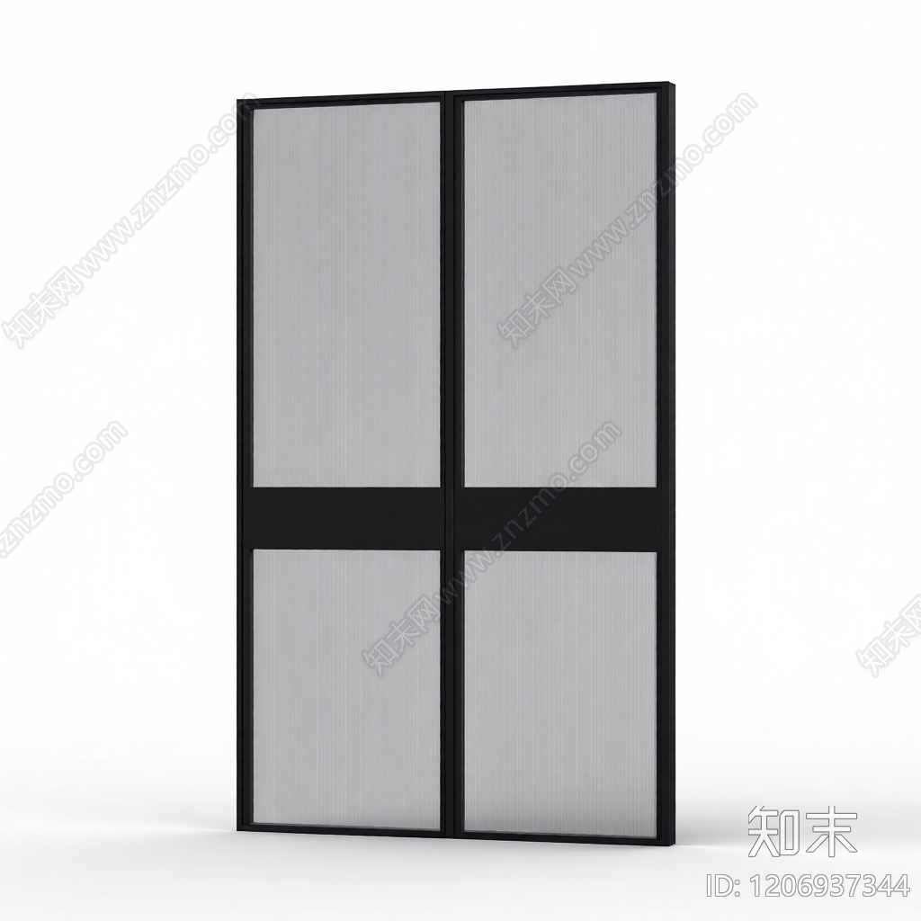 玻璃隔断门3D模型下载【ID:1206937344】