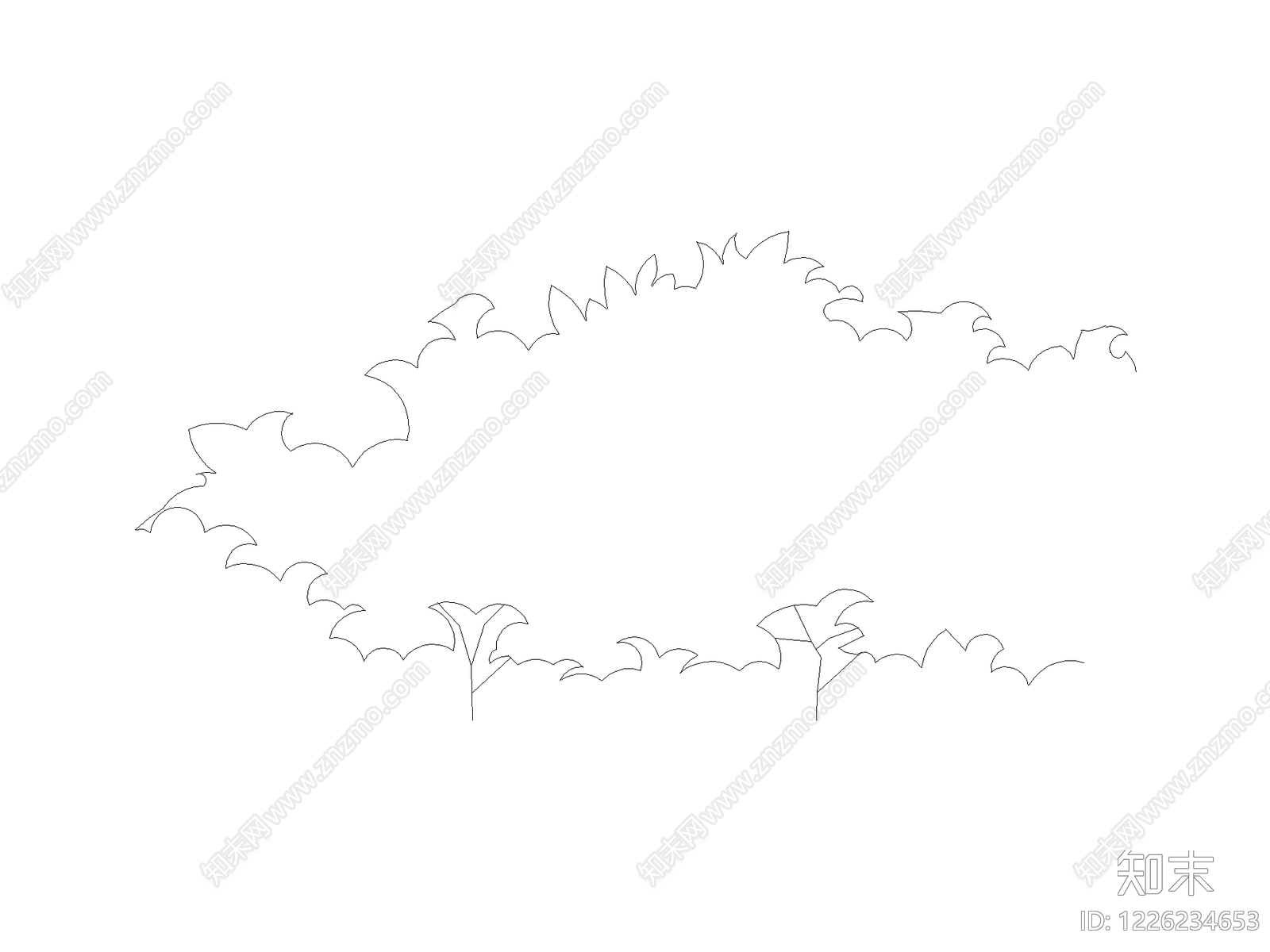 现代灌木种植CAD图纸