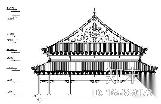 涞水金山寺大雄宝殿重建工程建筑结构施工图cad施工图下载【ID:164869173】