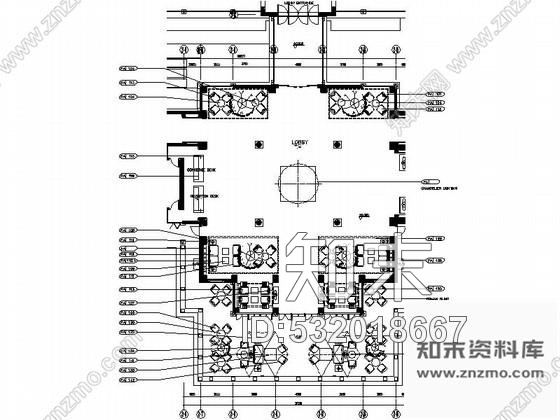 施工图杭州某主题酒店大堂室内装修图施工图下载【ID:532018667】