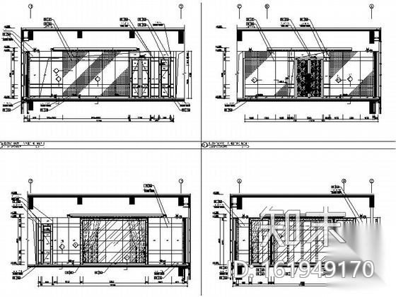 [河北]某五星级豪华酒店商务接待区室内装修施工图（含效...cad施工图下载【ID:161949170】