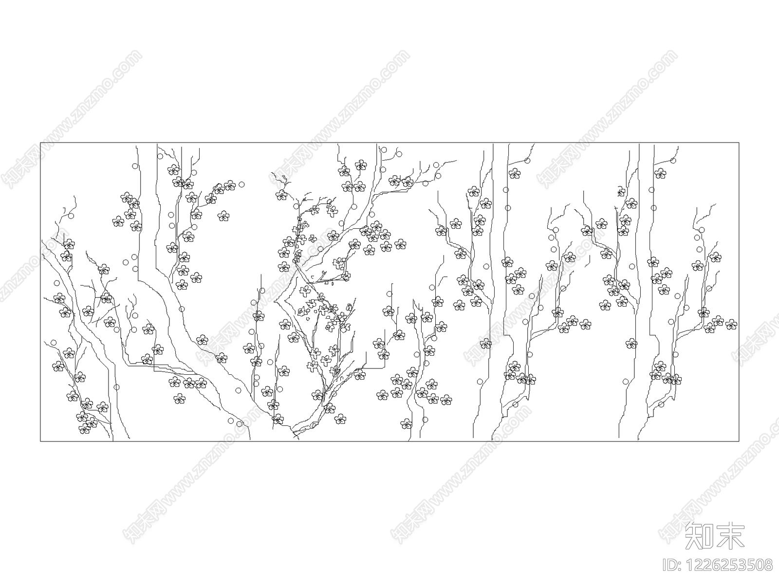 陈设类立面挂画cad施工图下载【ID:1226253508】
