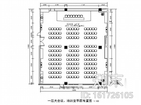 [山东]现代办公楼会议室装修施工图cad施工图下载【ID:161726105】