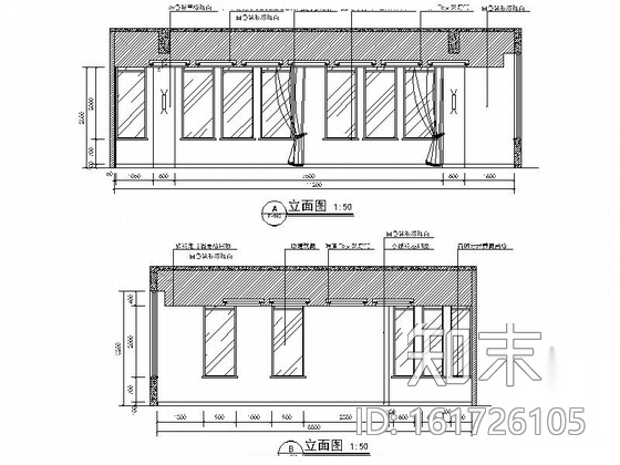 [山东]现代办公楼会议室装修施工图cad施工图下载【ID:161726105】