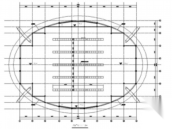 [河南]大型体育中心网球场建筑施工图（国内顶尖设计院）cad施工图下载【ID:165613147】