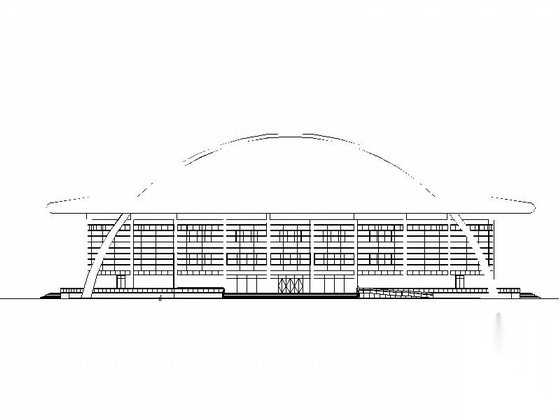 [河南]大型体育中心网球场建筑施工图（国内顶尖设计院）cad施工图下载【ID:165613147】