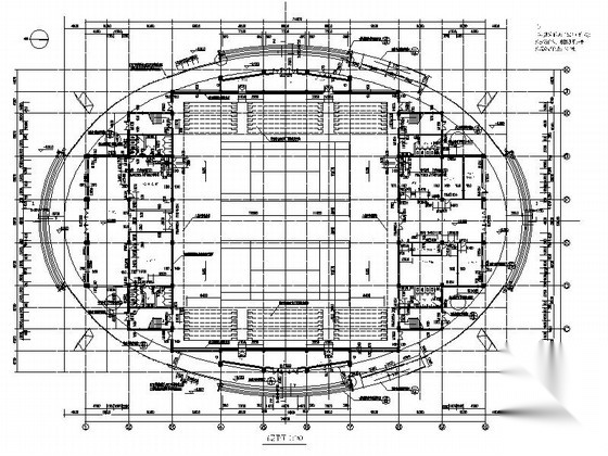 [河南]大型体育中心网球场建筑施工图（国内顶尖设计院）cad施工图下载【ID:165613147】