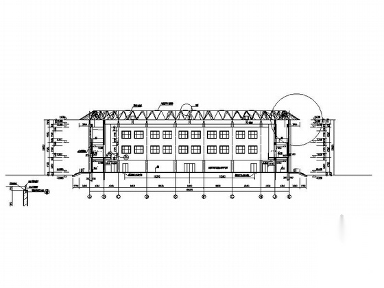 [河南]大型体育中心网球场建筑施工图（国内顶尖设计院）cad施工图下载【ID:165613147】