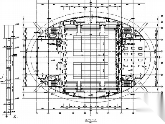 [河南]大型体育中心网球场建筑施工图（国内顶尖设计院）cad施工图下载【ID:165613147】