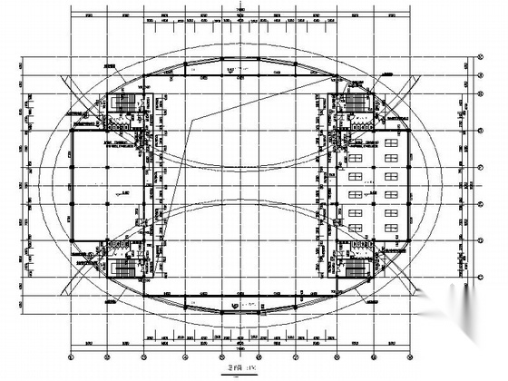 [河南]大型体育中心网球场建筑施工图（国内顶尖设计院）cad施工图下载【ID:165613147】