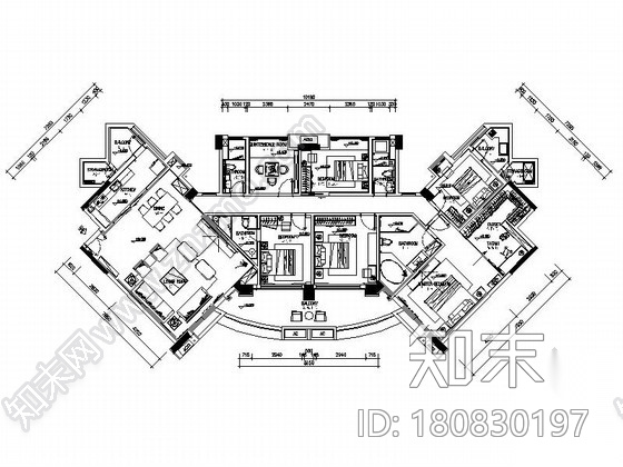 [广东]空中庭院私宅样板房室内设计方案图（含效果）cad施工图下载【ID:180830197】