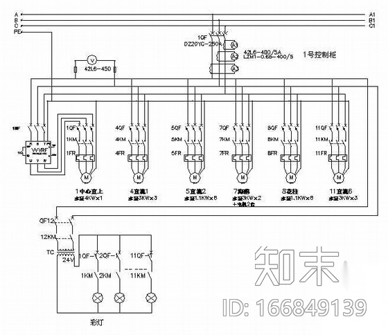 音乐喷泉控制原理图cad施工图下载【ID:166849139】