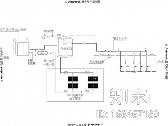 [浙江]多层办公楼给排水消防施工图（空气源热水系统）施工图下载【ID:166467189】