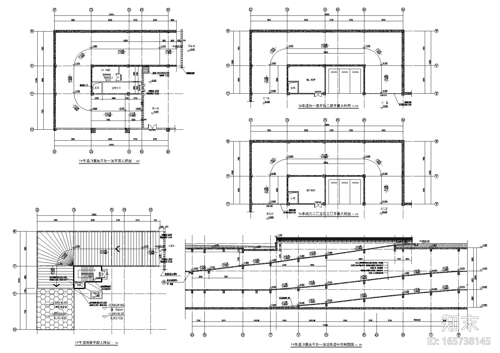 [湖南]中南大学湘雅医院教学科研楼施工图cad施工图下载【ID:165738145】