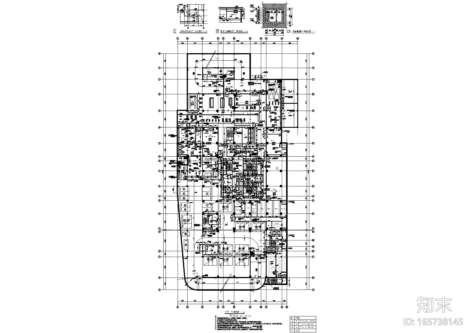 [湖南]中南大学湘雅医院教学科研楼施工图cad施工图下载【ID:165738145】