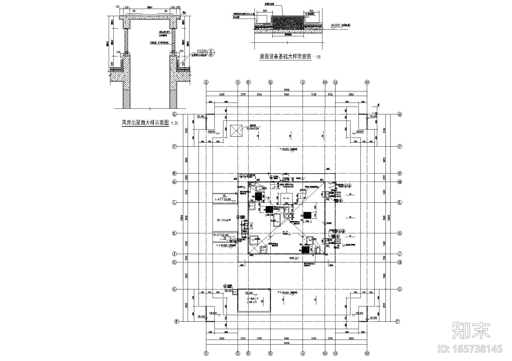 [湖南]中南大学湘雅医院教学科研楼施工图cad施工图下载【ID:165738145】