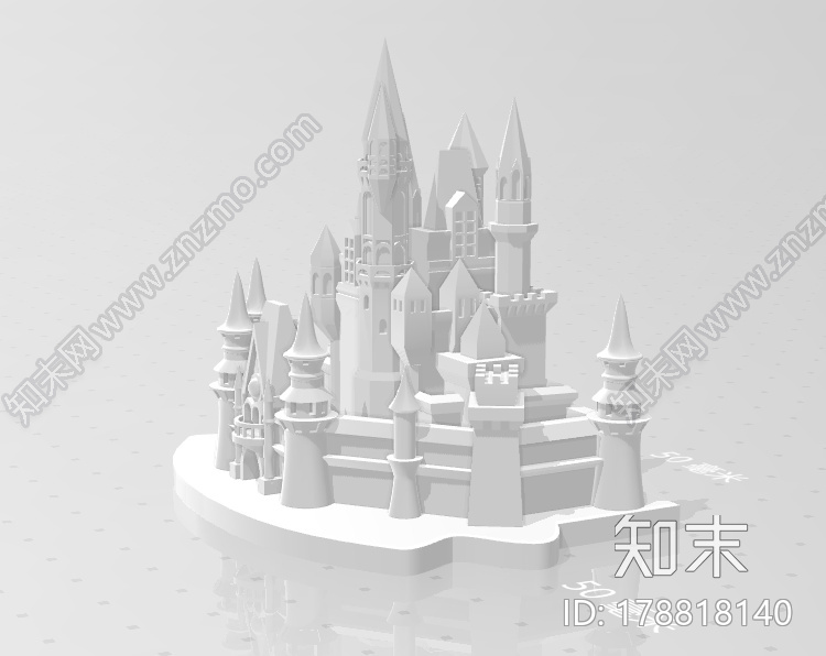 灰姑娘的城堡3d打印模型下载【ID:178818140】