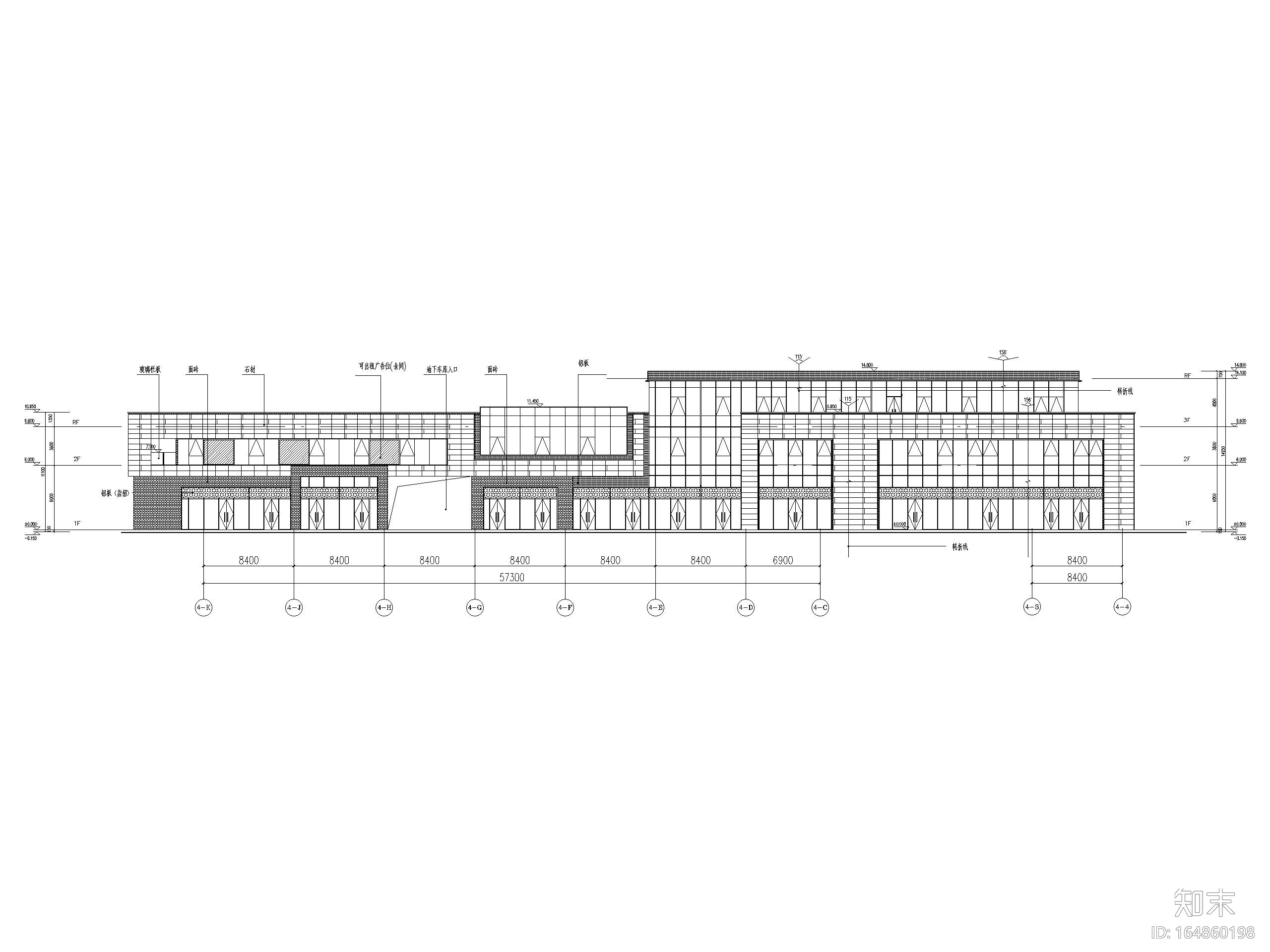 禅城低层商业街建筑施工图cad施工图下载【ID:164860198】